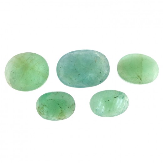 Green Emerald – 22.94 Carats (Ratti-25.35) Panna ~ 5 Pcs Seller Pack